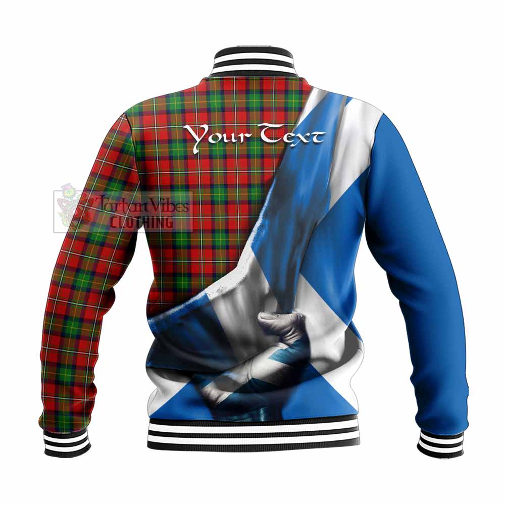 Fullerton Tartan Baseball Jacket with Family Crest Scotland Patriotic Style - Tartan Vibes Clothing