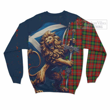 Fullerton Tartan Family Crest Sweatshirt with Scottish Majestic Lion - Tartan Vibes Clothing