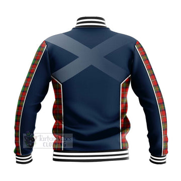 Tartan Vibes Clothing Fullerton Tartan Baseball Jacket with Family Crest and Scottish Thistle Vibes Sport Style