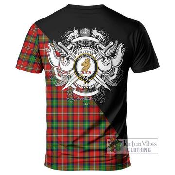 Fullerton Tartan T-Shirt with Family Crest and Military Logo Style - Tartan Vibes Clothing