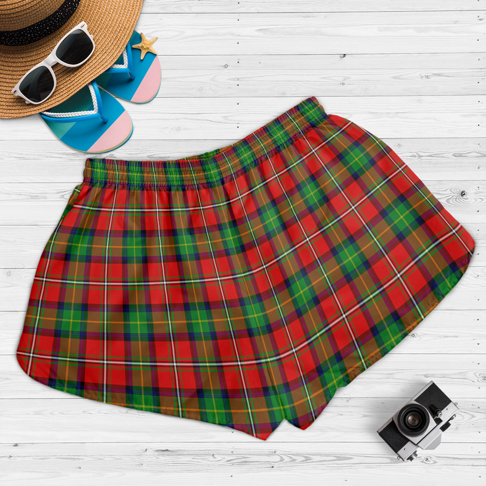 Fullerton Tartan Womens Shorts with Family Crest - Tartan Vibes Clothing