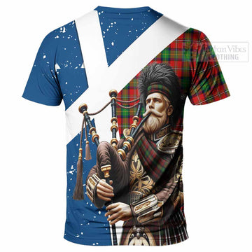 Fullerton Tartan T-Shirt with Family Crest Scottish Bagpiper Vibes - Tartan Vibes Clothing