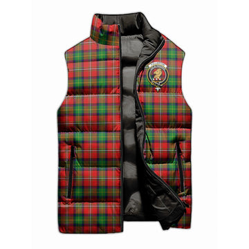 Fullerton Tartan Sleeveless Puffer Jacket with Family Crest - Tartan Vibes Clothing