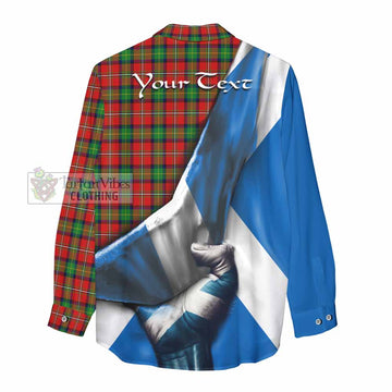 Fullerton Tartan Women's Casual Shirt with Family Crest Scotland Patriotic Style - Tartan Vibes Clothing