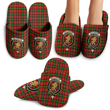Fullerton Tartan Home Slippers with Family Crest - Tartan Vibes Clothing