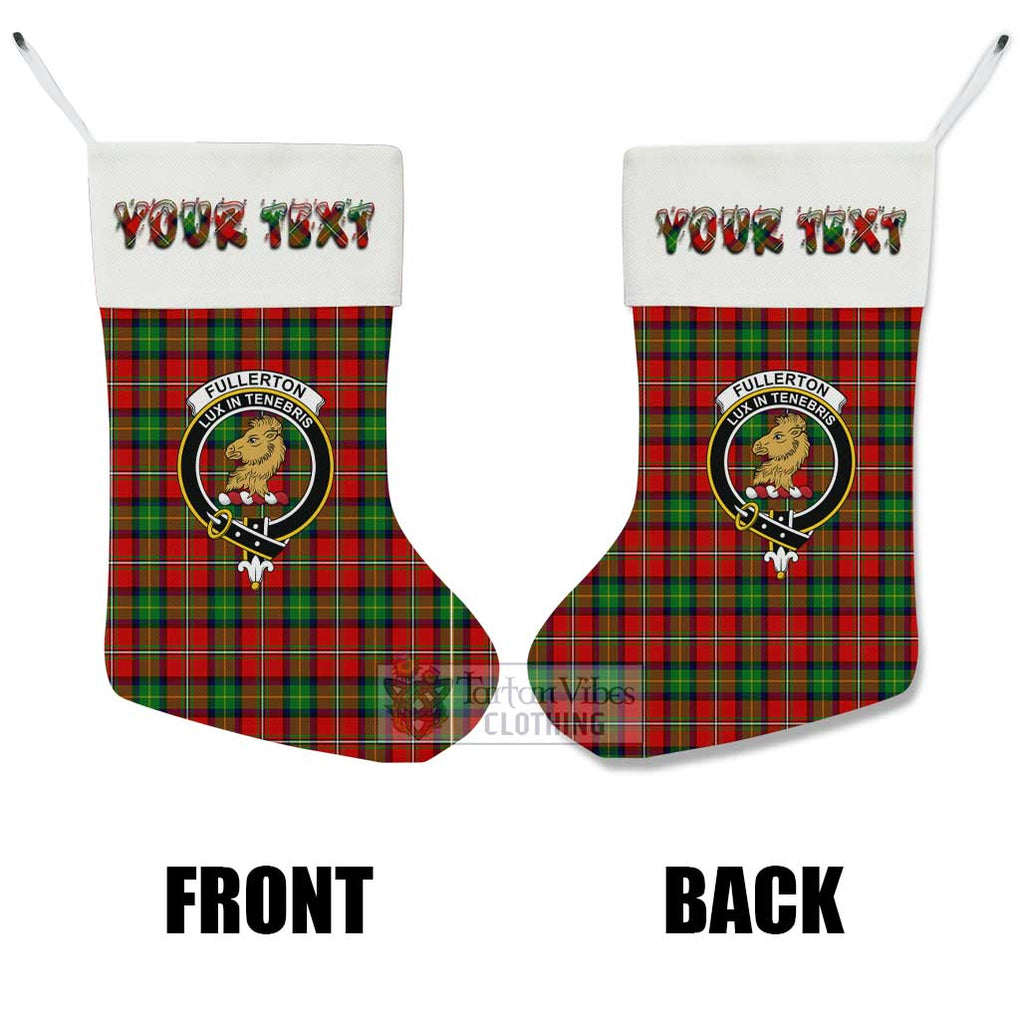 Fullerton Tartan Family Crest Christmas Stocking with Personalized Text - Tartan Vibes Clothing