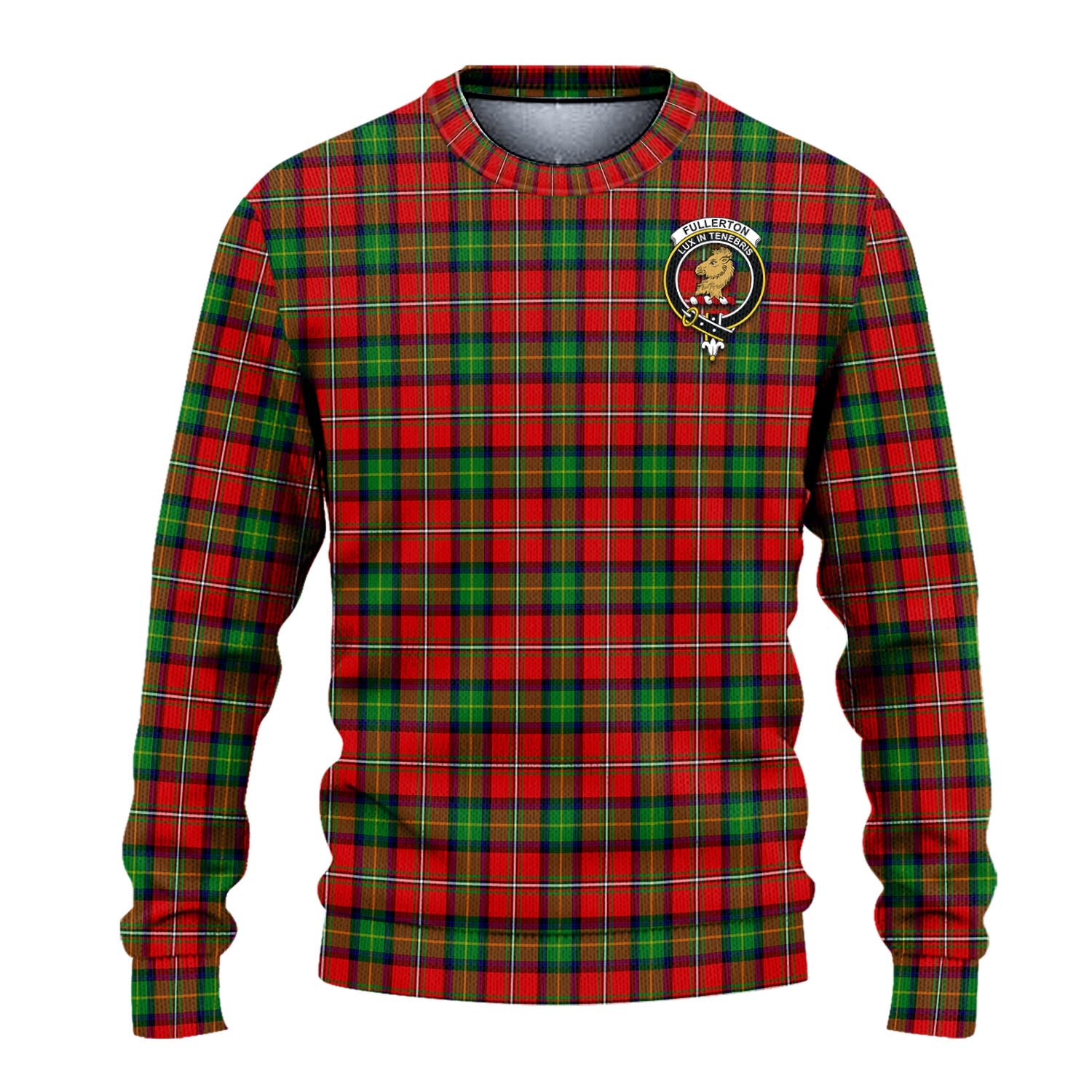 Fullerton Tartan Ugly Sweater with Family Crest - Tartan Vibes Clothing