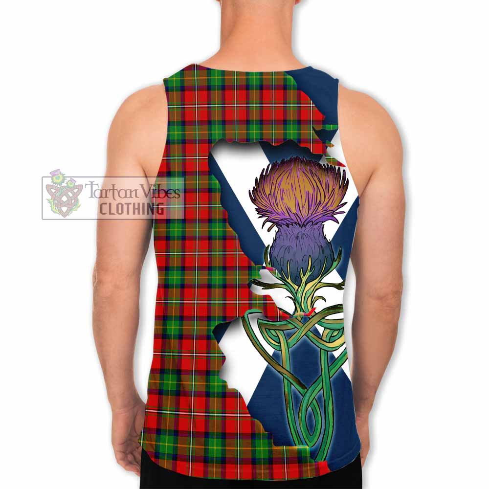 Tartan Vibes Clothing Fullerton Tartan Family Crest Men's Tank Top Scottish Thistle Celtic Inspired