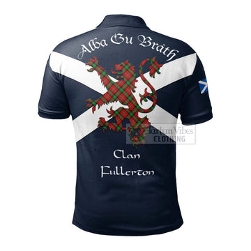 Fullerton Tartan Lion Rampant Polo Shirt Proudly Display Your Heritage with Alba Gu Brath and Clan Name - Tartan Vibes Clothing