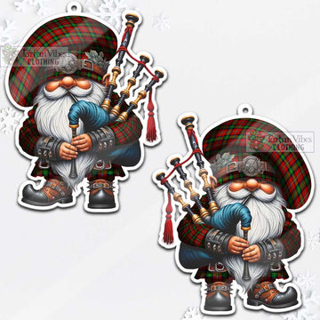 Fullerton Tartan Bagpiper Gnome Christmas Ornament - Tartan Vibes Clothing