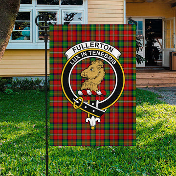 Fullerton Tartan Garden Flag with Family Crest