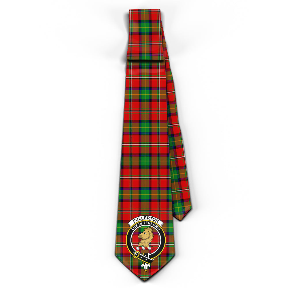 Fullerton Tartan Classic Necktie with Family Crest - Tartan Vibes Clothing