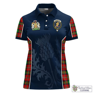 Tartan Vibes Clothing Fullerton Tartan Women's Polo Shirt with Family Crest and Scottish Thistle Vibes Sport Style