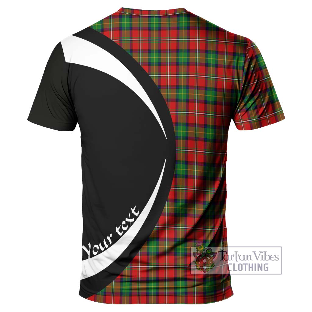 Fullerton Tartan T-Shirt with Family Crest Circle Style - Tartan Vibes Clothing