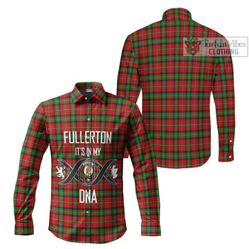 Fullerton Tartan Long Sleeve Button Shirt with Family Crest DNA In Me Style Men's Shirt - Tartanvibesclothing Shop