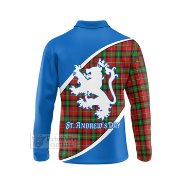 Fullerton Family Crest Tartan Long Sleeve Polo Shirt Celebrate Saint Andrew's Day in Style - Tartan Vibes Clothing