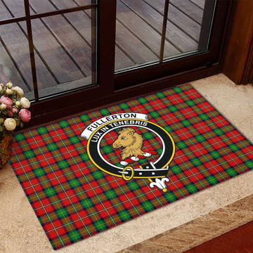 Fullerton Tartan Rubber Doormat with Family Crest - Tartan Vibes Clothing