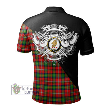 Fullerton Tartan Polo Shirt with Family Crest and Military Logo Style - Tartan Vibes Clothing