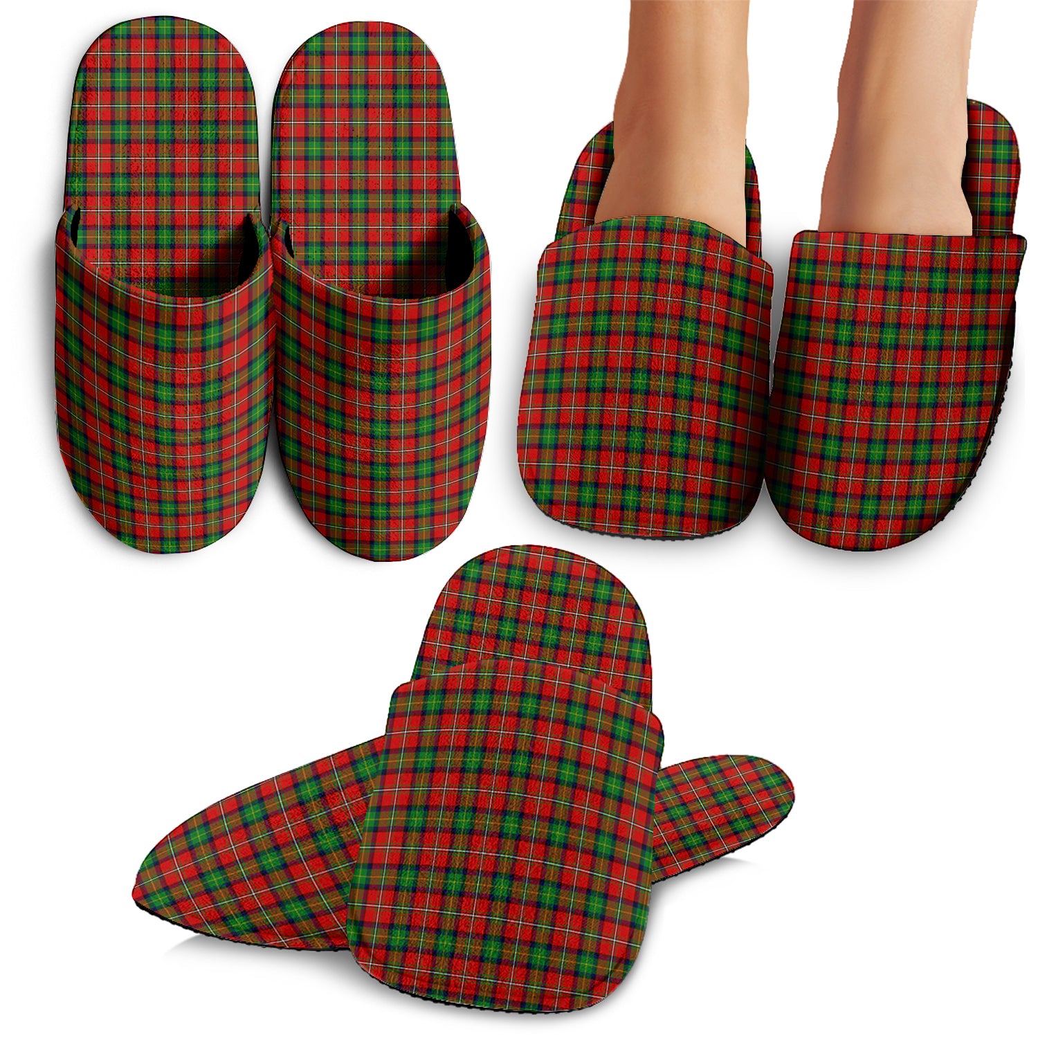 Fullerton Tartan Home Slippers - Tartan Vibes Clothing