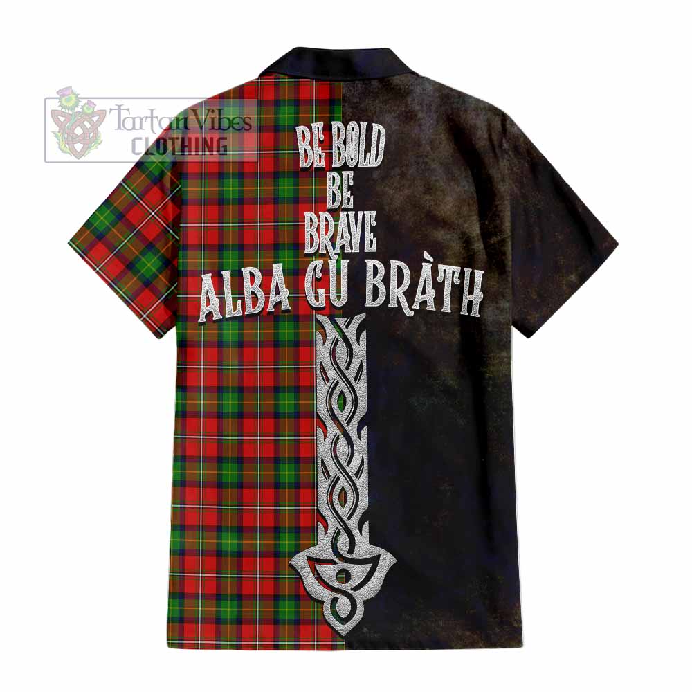 Fullerton Tartan Family Crest Hawaiian Shirt Alba Gu Brath Be Brave Lion Ancient Style - Tartan Vibes Clothing