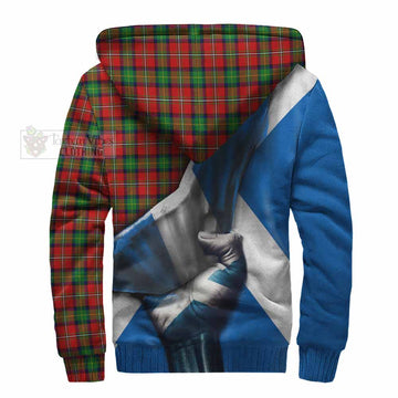 Fullerton Tartan Sherpa Hoodie with Family Crest Scotland Patriotic Style - Tartan Vibes Clothing