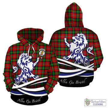 Fullerton Tartan Hoodie with Alba Gu Brath Regal Lion Emblem - Tartan Vibes Clothing