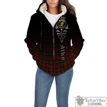 Fullerton Tartan Sherpa Hoodie Featuring Alba Gu Brath Family Crest Celtic Inspired - Tartan Vibes Clothing