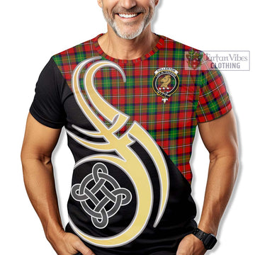 Fullerton Tartan T-Shirt with Family Crest and Celtic Symbol Style - Tartan Vibes Clothing