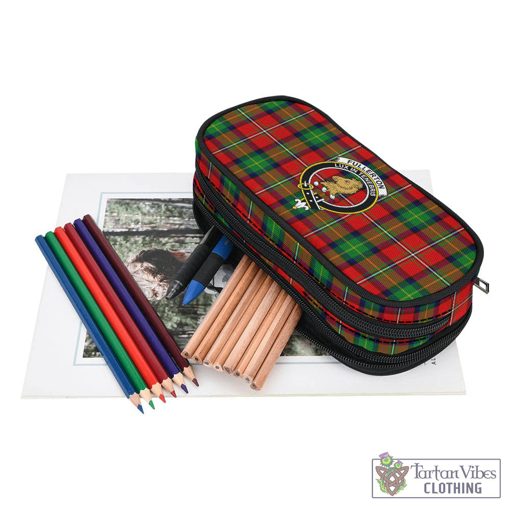 Fullerton Tartan Pen and Pencil Case with Family Crest - Tartan Vibes Clothing
