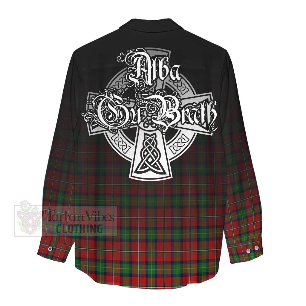 Fullerton Tartan Women's Casual Shirt Featuring Alba Gu Brath Family Crest Celtic Inspired - Tartan Vibes Clothing