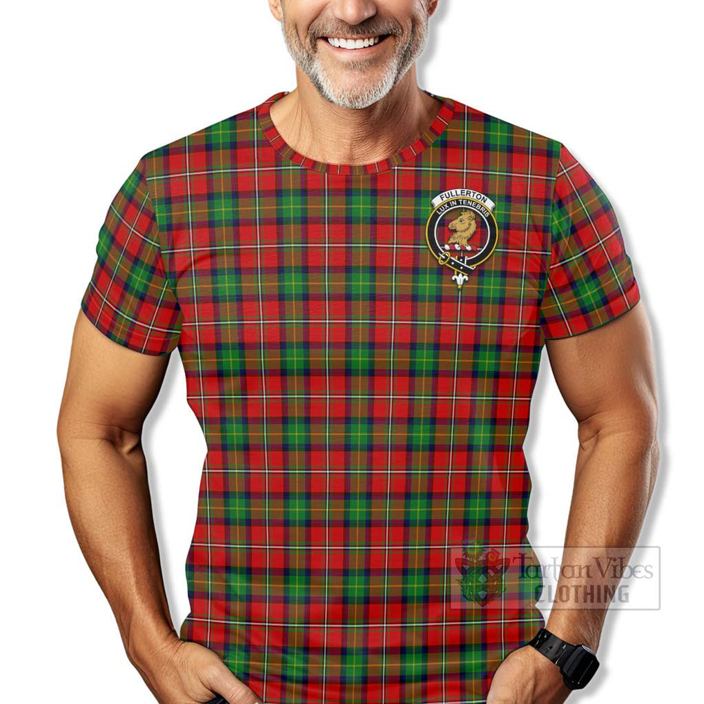 Fullerton Tartan T-Shirt with Family Crest Celtic Skull Style - Tartan Vibes Clothing