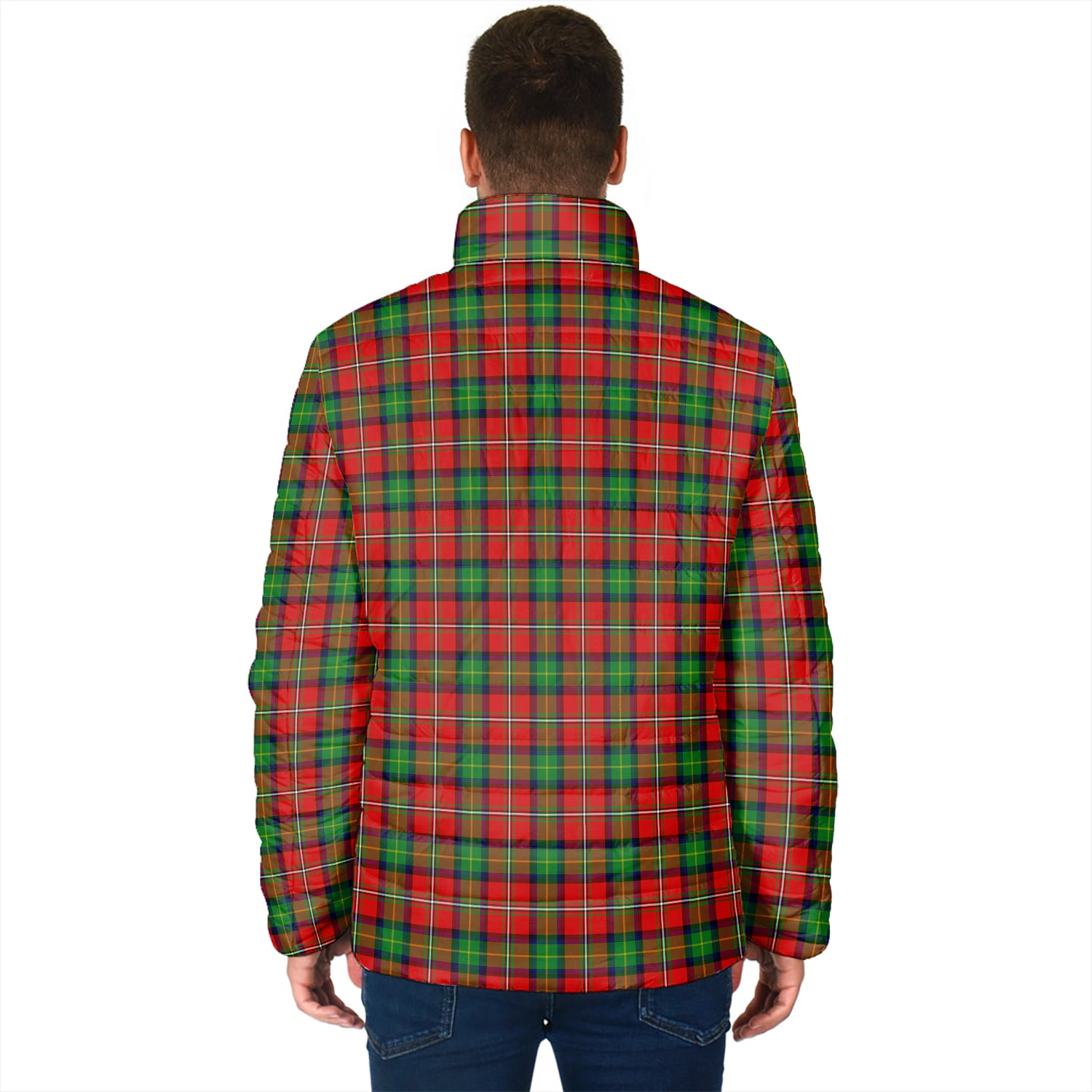 Fullerton Tartan Padded Jacket with Family Crest - Tartan Vibes Clothing