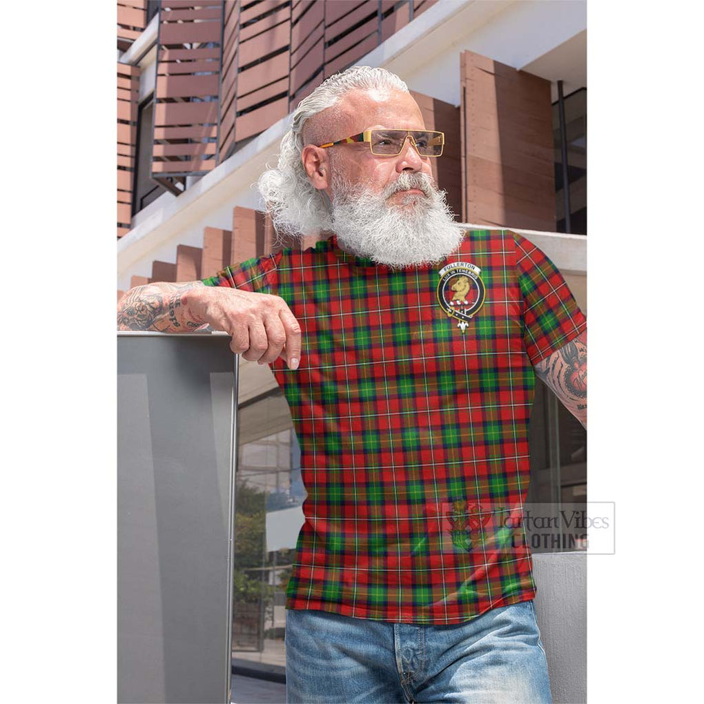 Fullerton Tartan Cotton T-shirt with Family Crest Celtic Skull Style - Tartan Vibes Clothing