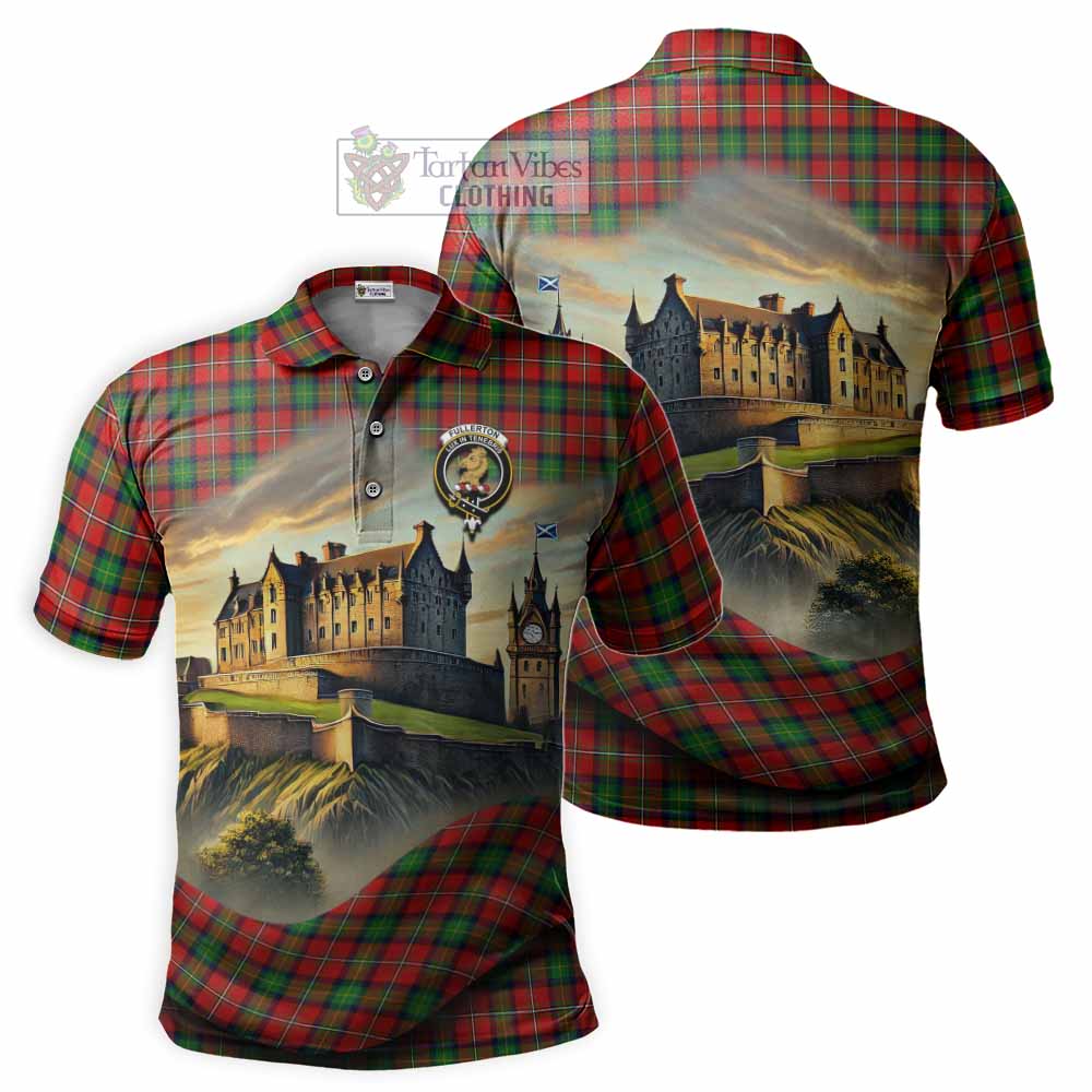Fullerton Tartan Family Crest Polo Shirt with Scottish Ancient Castle Style - Tartan Vibes Clothing
