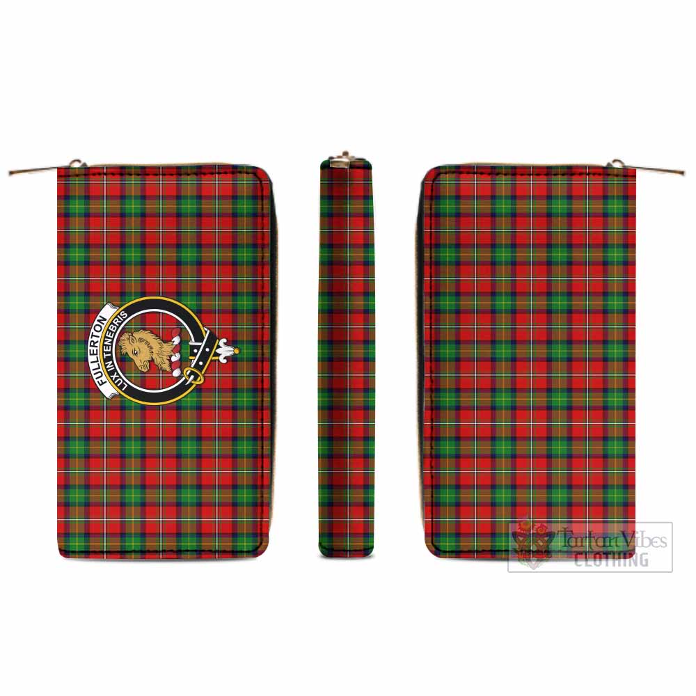 Fullerton Tartan Women's Leather Wallet with Family Crest - Tartan Vibes Clothing