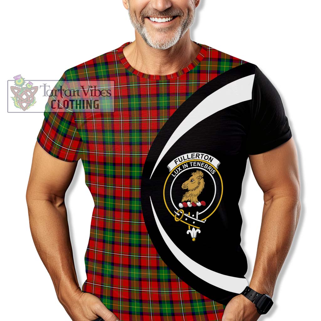 Fullerton Tartan T-Shirt with Family Crest Circle Style - Tartan Vibes Clothing