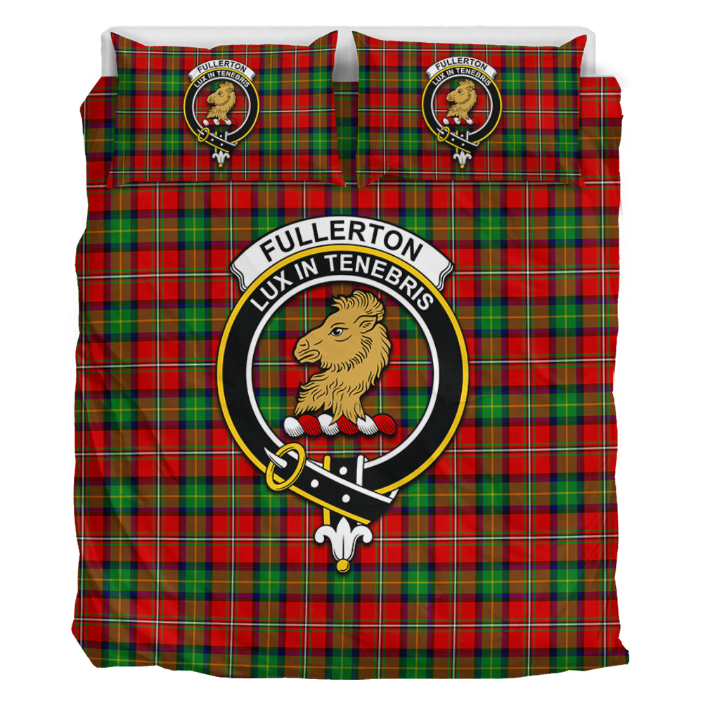 Fullerton Tartan Bedding Set with Family Crest - Tartan Vibes Clothing