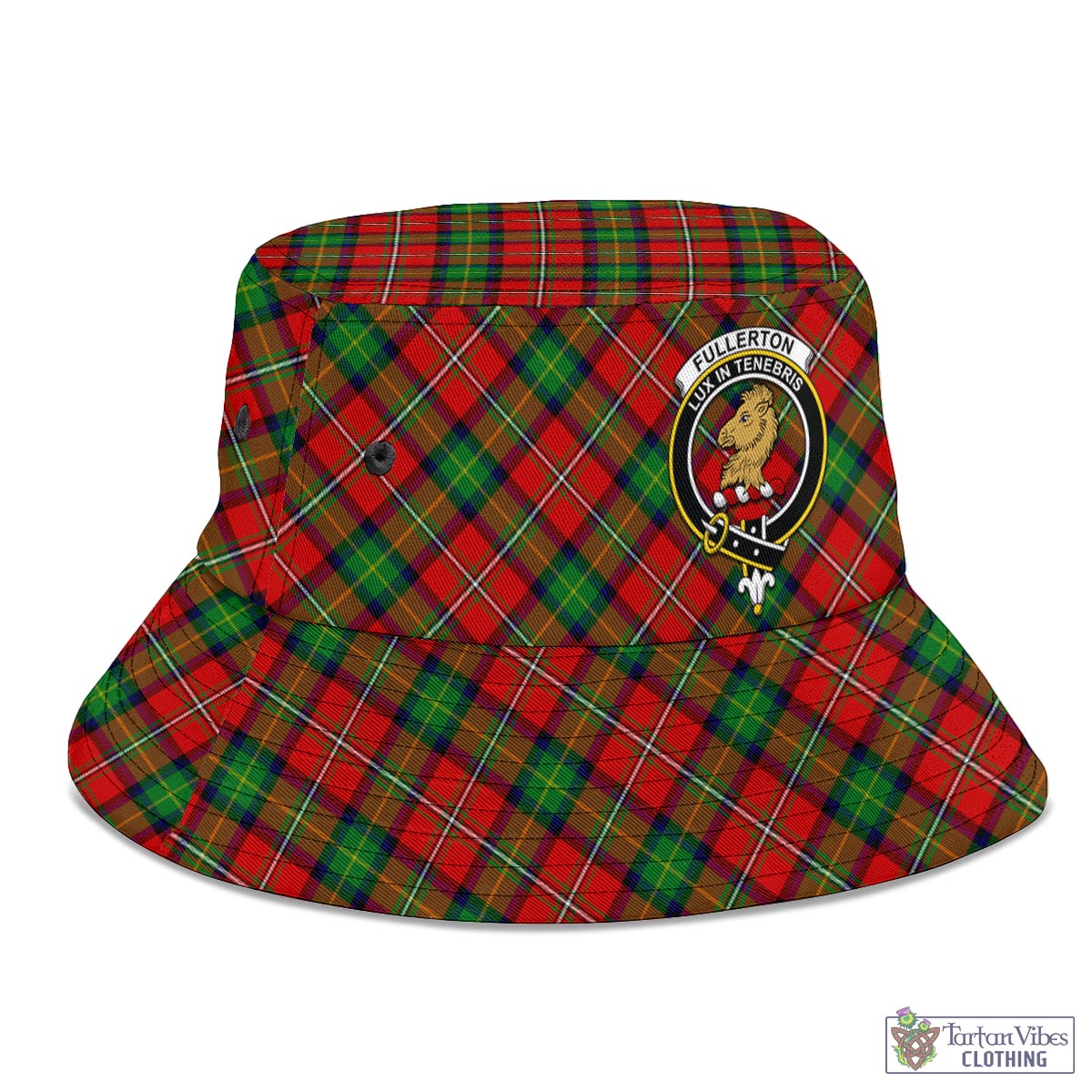 Fullerton Tartan Bucket Hat with Family Crest - Tartan Vibes Clothing