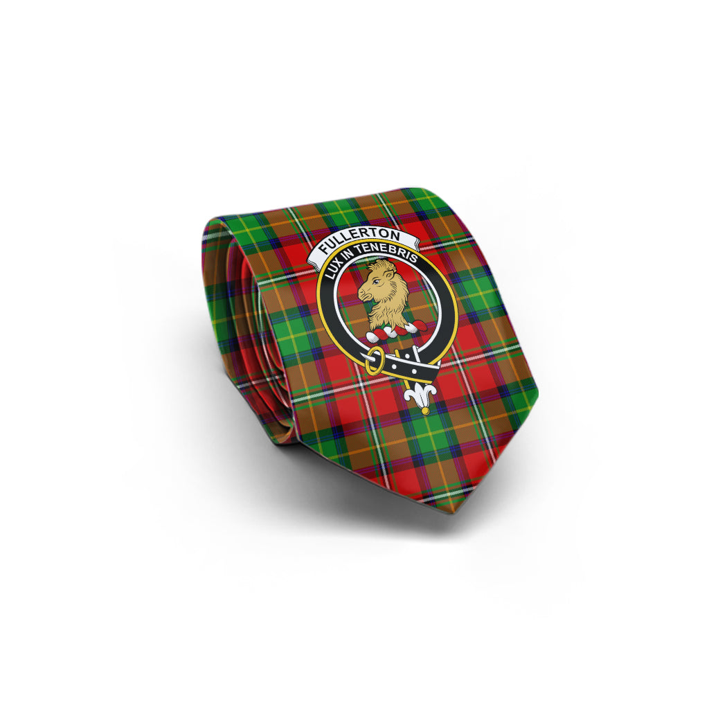 Fullerton Tartan Classic Necktie with Family Crest - Tartan Vibes Clothing