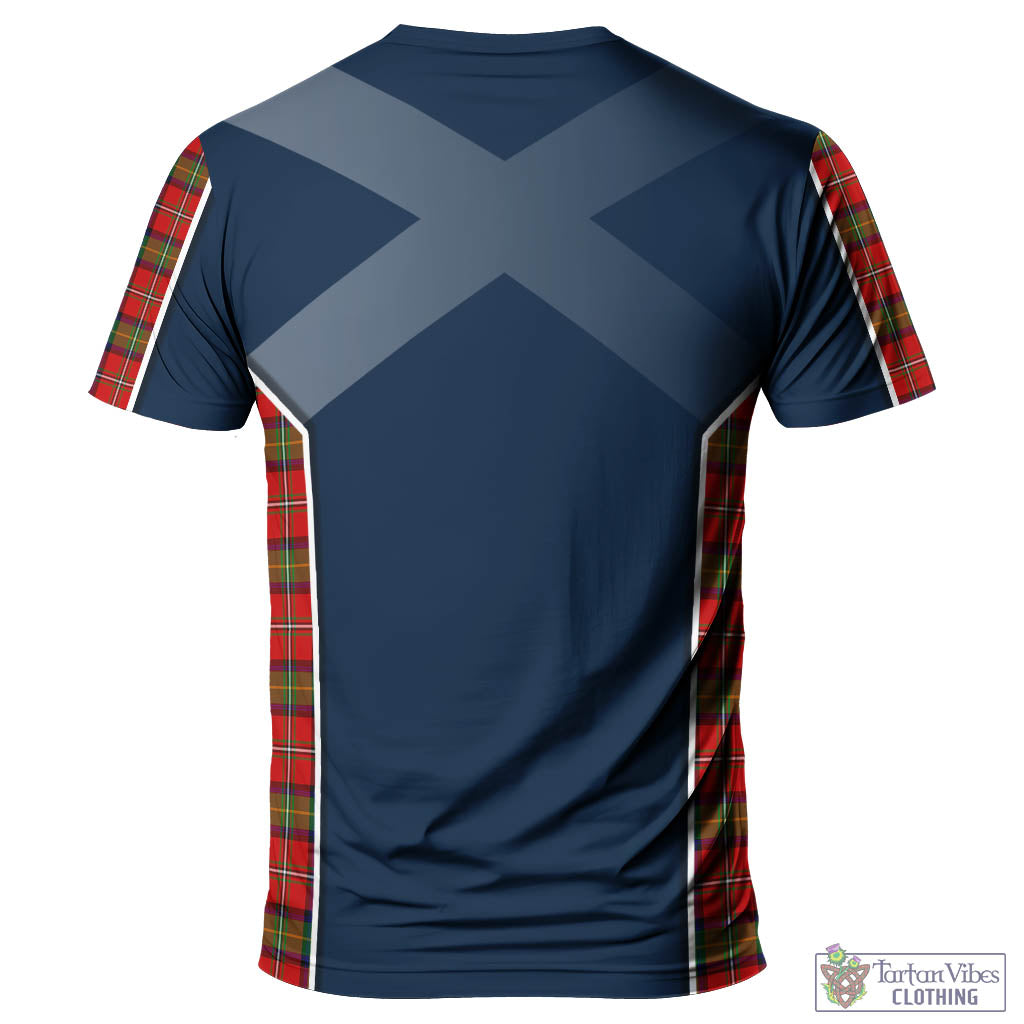 Tartan Vibes Clothing Fullerton Tartan T-Shirt with Family Crest and Lion Rampant Vibes Sport Style
