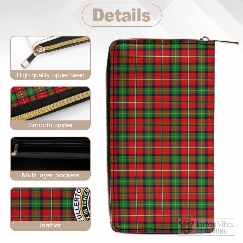 Fullerton Tartan Women's Leather Wallet with Family Crest - Tartan Vibes Clothing