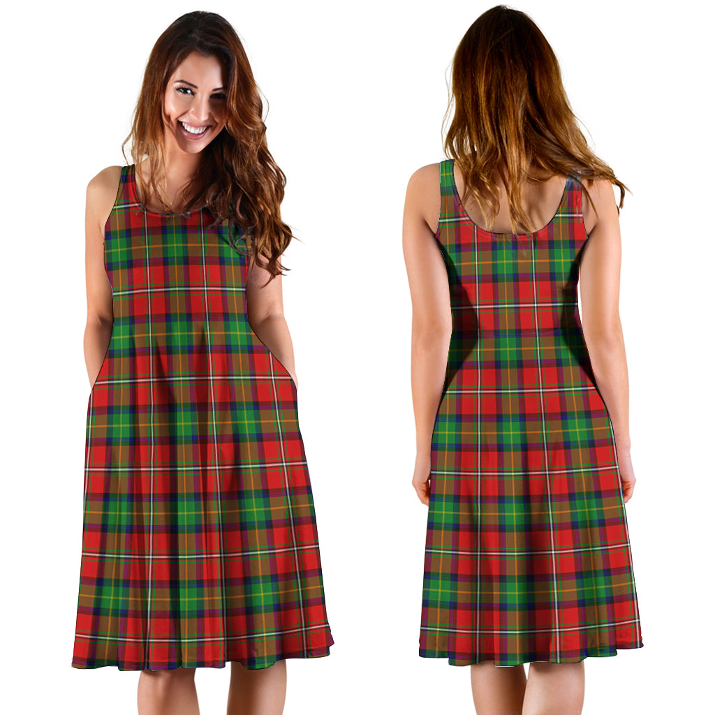 Fullerton Tartan Sleeveless Midi Womens Dress - Tartan Vibes Clothing