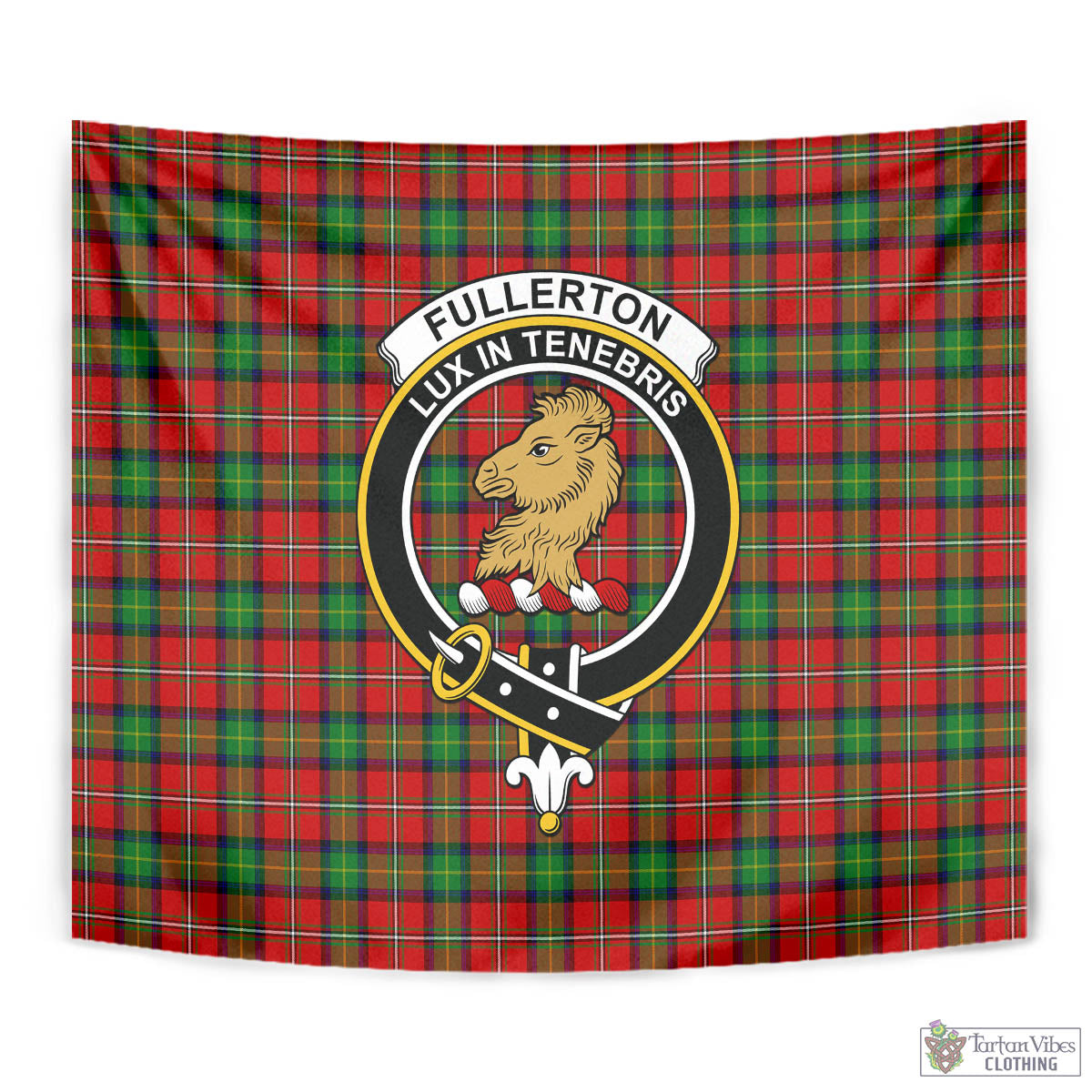 Fullerton Tartan Tapestry Wall Hanging and Home Decor for Room with Family Crest - Tartan Vibes Clothing