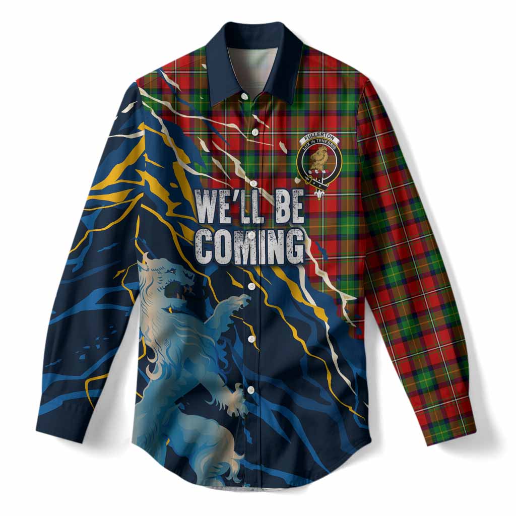 Fullerton Scotland Tartan Women Casual Shirt WC2026 Football - We'll Be Coming