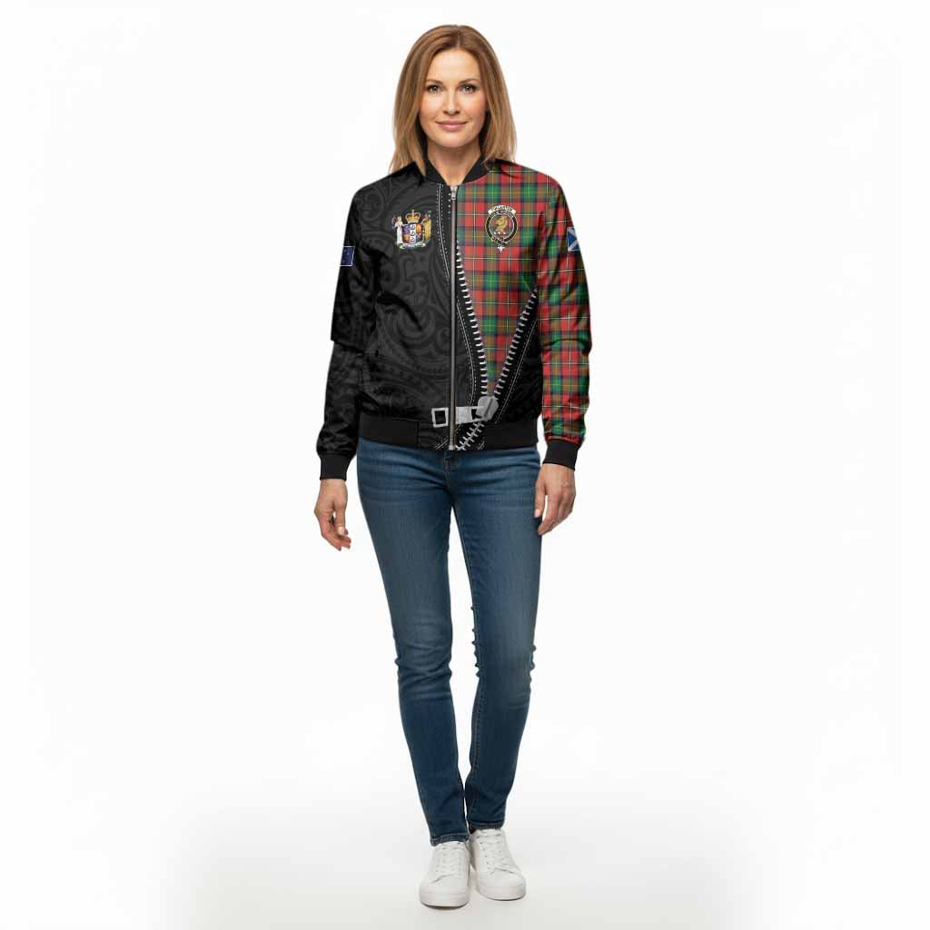 Fullerton Tartan Bomber Jacket New Zealand Pattern Unique Zipper Stylized