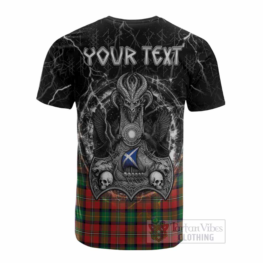 Fullerton Tartan Crest Cotton T-shirt Celtic Odin's Raven Legacy