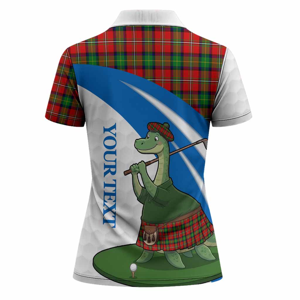 Fullerton Tartan Crest Golf Nessie Women Polo Shirt Loch Ness Monster Sporty Style