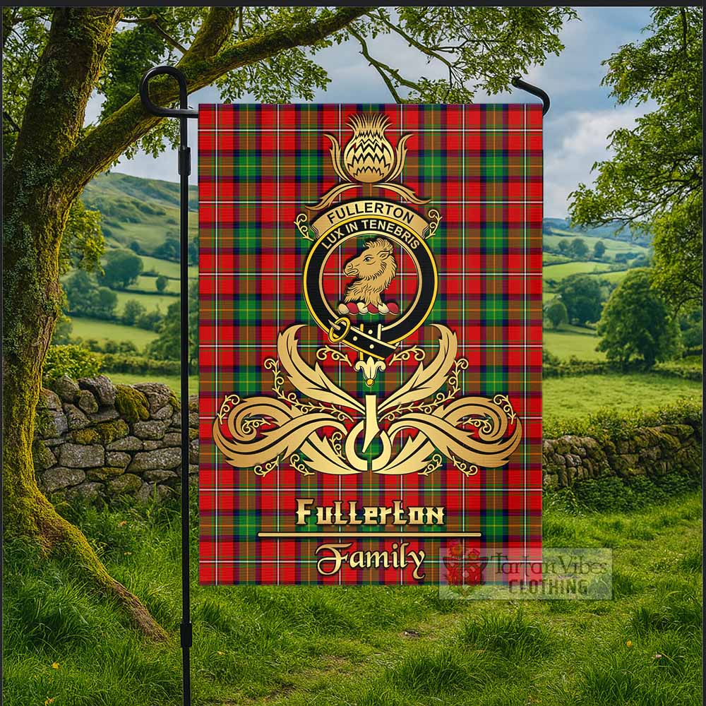 Fullerton Tartan Garden Flag with Highland Thistle Cherish Family Crest Style - Tartan Vibes Clothing