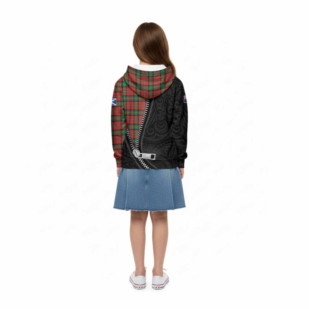 Fullerton Tartan Kid Hoodie New Zealand Pattern Unique Zipper Stylized