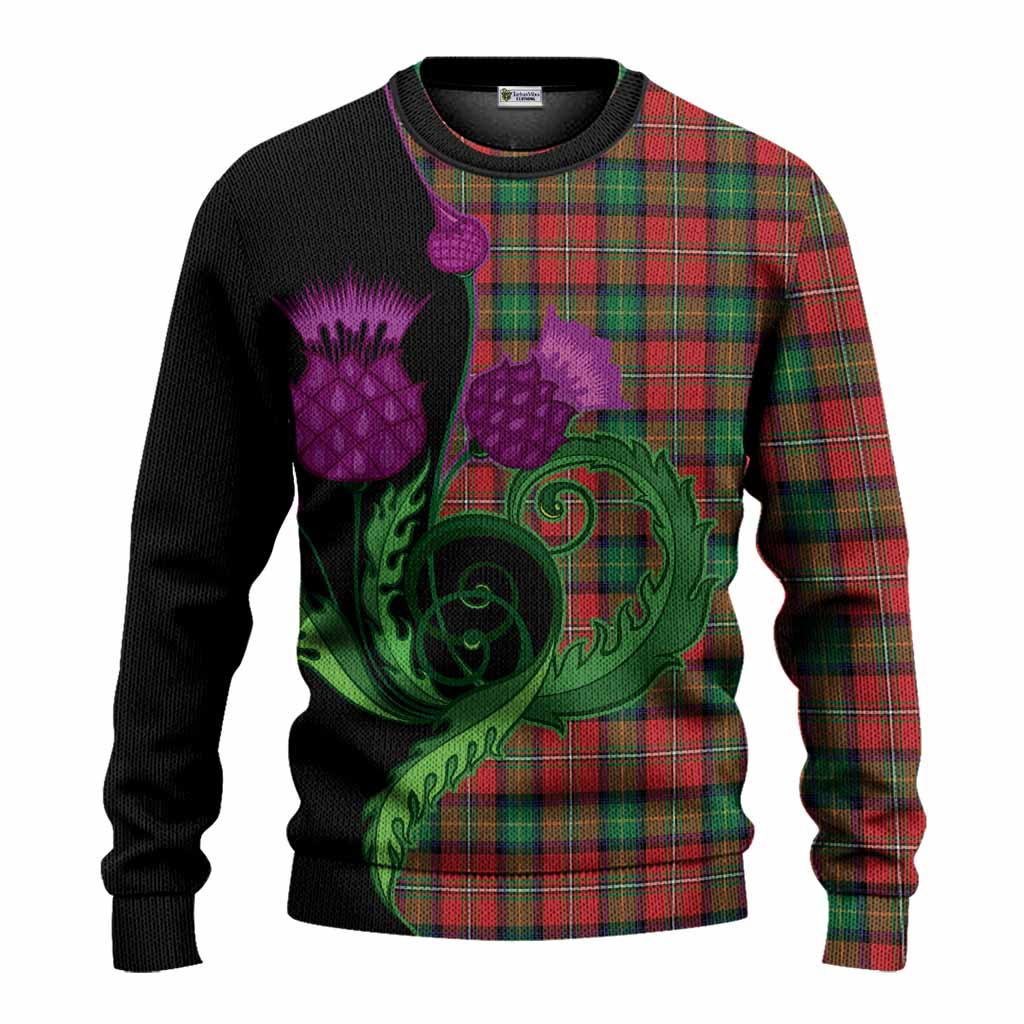 Fullerton Tartan Knitted Sweater Traditional Scottish Thistle